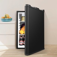73L Electric Mini Bar Fridge Freezer Portable Bar Refrigerator Beer Beverage Cooler Home Office Commercial Refrigerator Black