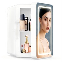 Advwin Cooling/Heating Beauty Refrigerator LED Light Mirror Skincare Refrigerator 5L/6L/8L/12L