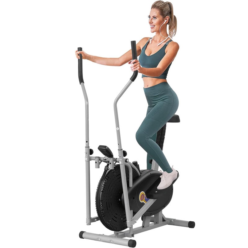 Advwin Exercise Bike Elliptical Cross Trainer Adjustable Resistance, Home Gym Cardio Fitness Exercise 2-Way Reversible Movement 120kg Capacity...