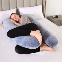 Pregnancy Pillow U-Shaped Full Body Support Maternity Pillow Nursing Sleeping Pillows(Grey)