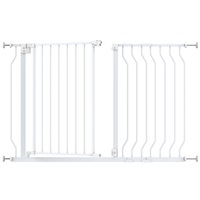 ADVWIN Safety Gate Extra Wide 75-123cm Expandable Metal Frame
