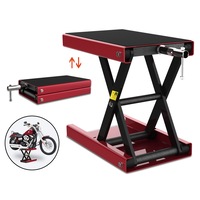 Advwin 500kg Motorbike Lifter Motorbike Lift Stand Wide Deck Scissor Lift Jack Crank Hoist Stand