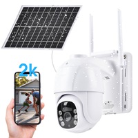 ADVWIN Solar Powered Outdoor Security Camera with Colour Night Vision, PIR Motion Alarm, 2-Way Audio, 8000mAh, Support 2.4G Wi-Fi