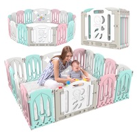 Advwin Foldable Baby PlayPen 16/18/20 Panels Baby Activity Safety Centre Toddler Fence Yard