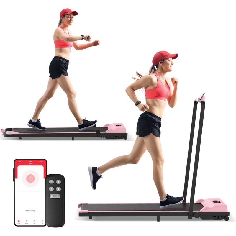 Walking Pad Treadmill Under Desk Foldable Compact Electric Walking Machine Home Office Gym Exercise Fitness Pink Australia