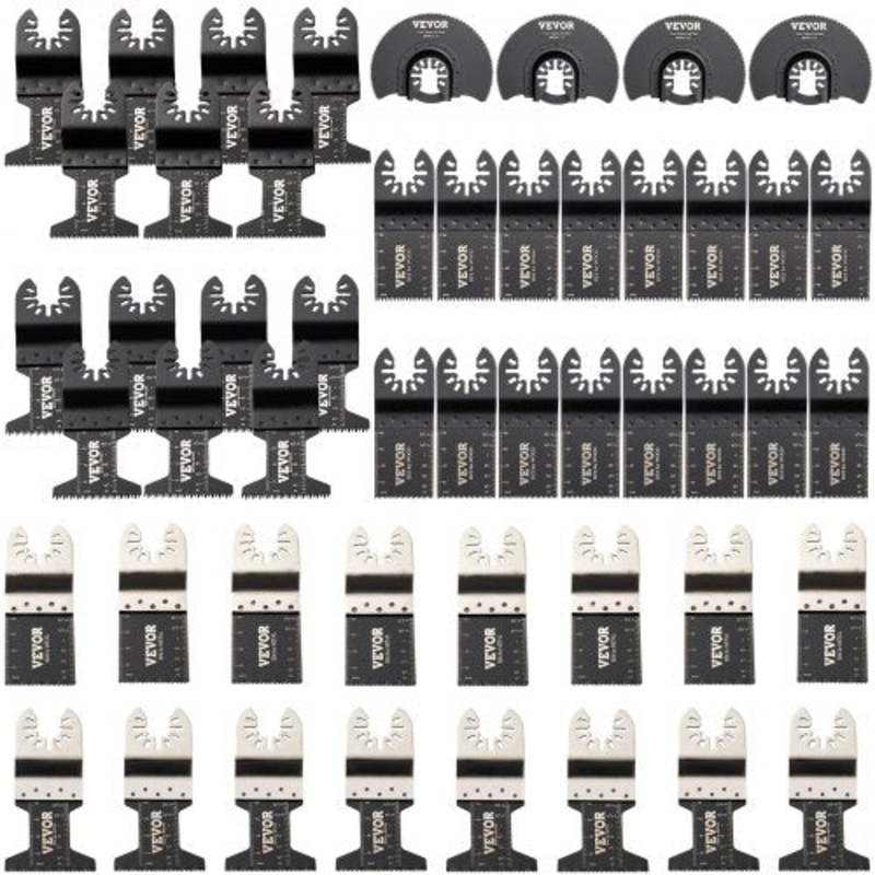 50 PCS Oscillating Saw Blades, Quick Release Multitool Blades Kit, HCS Tool Blades for Wood Plastic Metal Nails Bolts, Compatible with Dewalt... VEVOR Australia