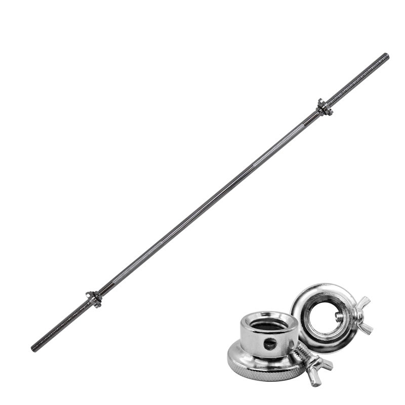 150cm Weight Bar Barbell With 2 Collars Standard 25mm Diameter Home Gym