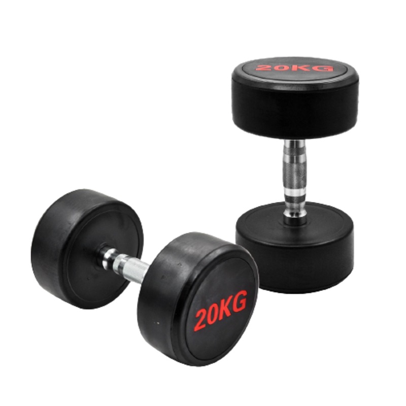 20kg x 2 Commercial Grade - Rubber Coated Dumbbell Hand Weight - Rubber Dumbbell Australia