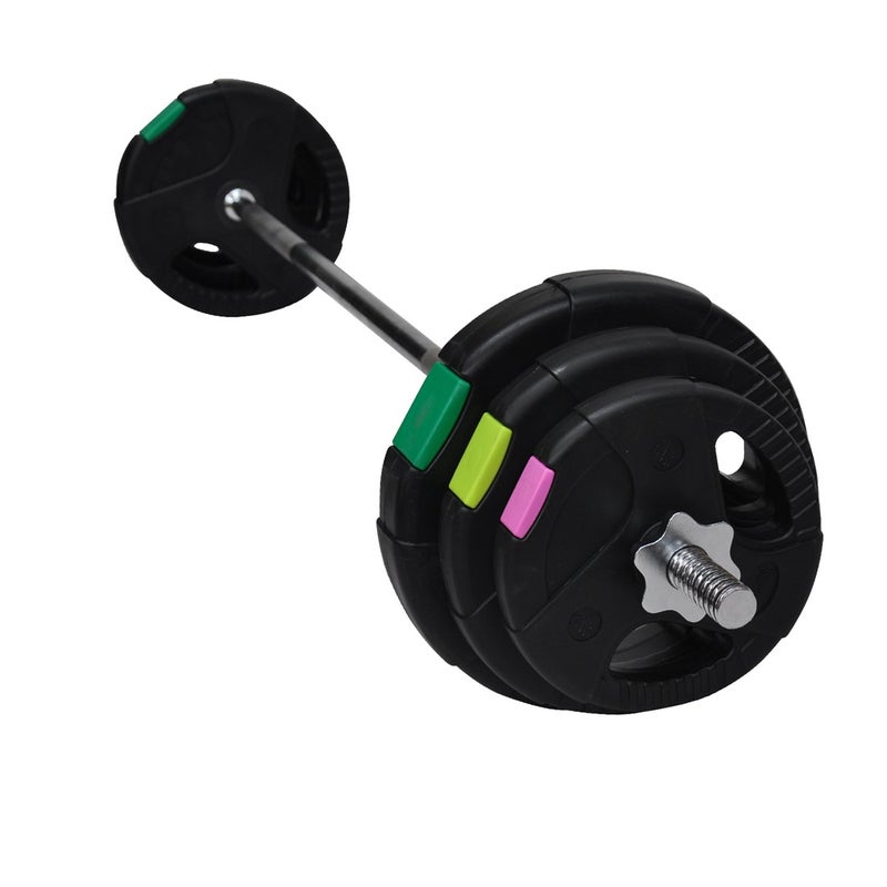 22.5kg - 150cm Barbell Bar Weight Set - Double Handle Weight Plate - Weight Sets