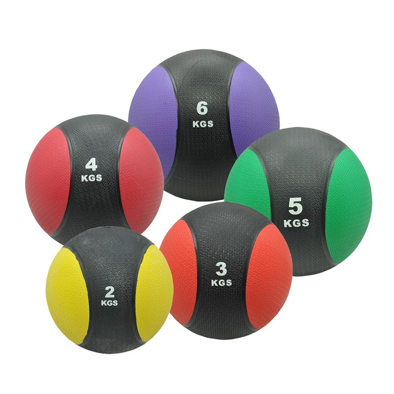 2kg+3kg+4kg+5kg+6kg Commercial Rubber Medicine Ball Set / Fitness Exercise Ball Unbranded