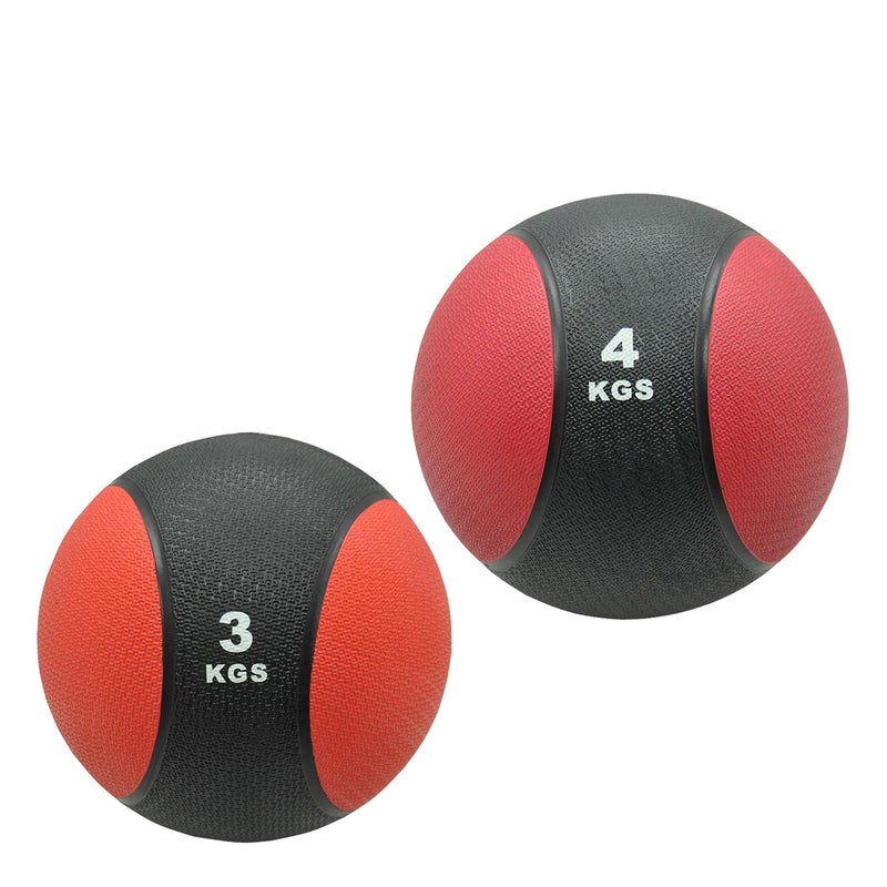 3kg + 4kg Commercial Rubber Medicine Ball / Gym Fitness Fit Exercise Ball Unbranded
