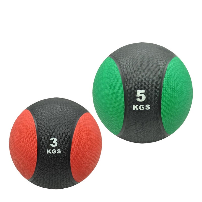 3kg + 5kg Commercial Rubber Medicine Ball / Gym Fitness Fit Exercise Ball Unbranded