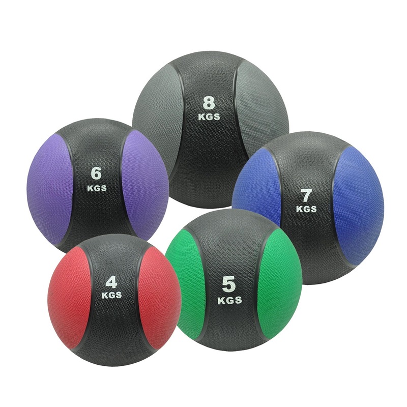 4kg+5kg+6kg+7kg+8kg Commercial Rubber Medicine Ball Set / Fitness Exercise Ball Unbranded