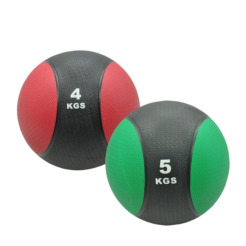4kg + 5kg Commercial Rubber Medicine Ball / Gym Fitness Fit Exercise Ball Unbranded