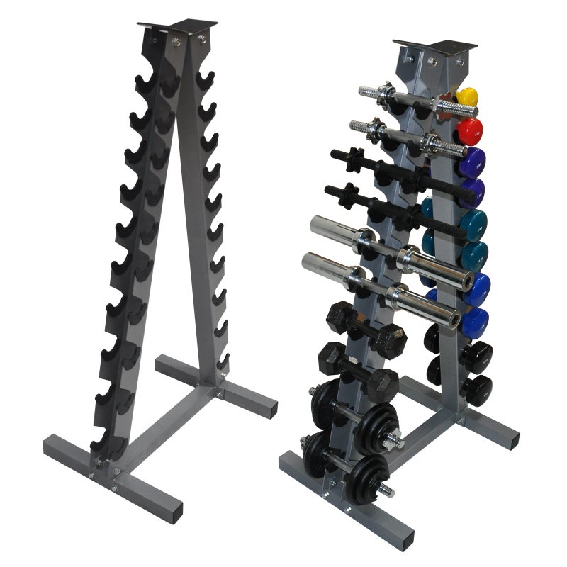 A FRAME DUMBELL RACK - HOME GYM WEIGHT STORAGE DUMBBELL TREE - WEIGHTS STAND