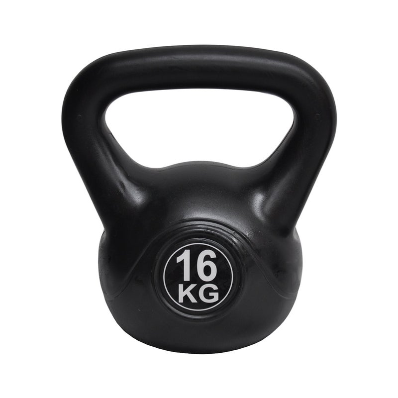 16kg Kettlebell Home Gym Weight Fitness Exercise Black Australia