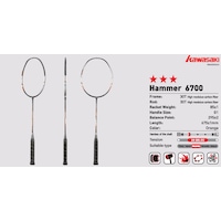 Kawasaki Badminton Racquet - Hammer 6700 - Full Graphite - Power Heavy Smashing