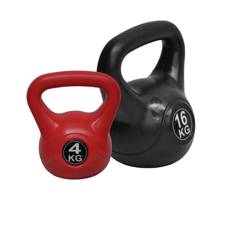 Total 20kg Kettlebell Weight Set - 4+16kg - Home Gym Training Kettle Bell Exercise