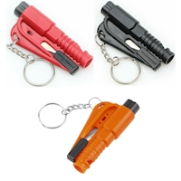 3 in 1 Car Window Glass Breaker Emergency Escape Tool Safety Seat Belt Cutter Black/Red/Orange