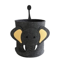Felt Basket Elephant Design Storage Basket Toy Storage Organiser Collapsible Felt Laundry Hamper for Kids Toys Baby Laundry Home Decor