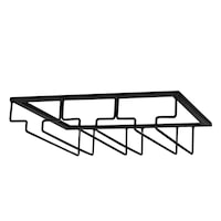 Wine Glass Rack - Under Cabinet Stemware Wine Glass Holder Glasses Storage Hanger Metal Organizer