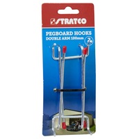 Stratco Pegboard Hooks Double Prong 2 Pieces 100mm
