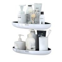 Ecoco Bathroom Corner Shower Shelf Corner Shower Caddy Shower Storage Organizer Wall Mounted for Bathroom, Kitchen, Toilet