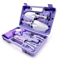 Garden Tools Set Scissors Shovel Spade Water Can For Planting Weeding Kit Purple 5Pcs Model
