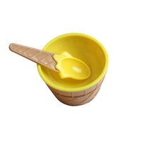 10Set Kids Ice Cream Bowl Spoon Set Durable Children Gifts Lovely Dessert Bowl DIY Ice Cream Tools icecream bowl+spoon