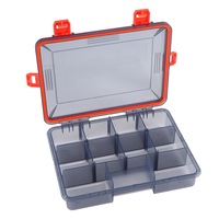 11 Compartments Waterproof Fishing Tackle Box Fishing Lure Spoon Hook Bait Storage Case Utility Boxred