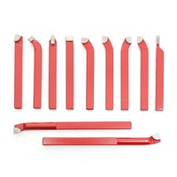 11Pcs Carbide Tip Tipped Cutter Turning Tool Set For Metal Lathe Cutting Tools