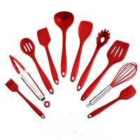 1Set Silicone Kitchen Utensils Set Non-stick Kitchenware Cooking Tools Spoon Spatula Ladle Egg Beaters Tool Baking Gadget Accessories