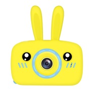 2 Inch Hd Screen Digital Mini Camera Kids Cartoon Cute Toys Outdoor Photography Props For Child Yellow Rabbit