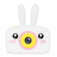 2 Inch Hd Screen Digital Mini Camera Kids Cartoon Cute Toys Outdoor Photography Props For Child White Rabbit