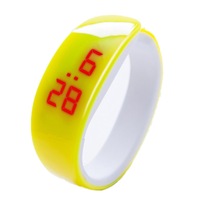 2Pcs Kids Watch Bracelet Led Digital Sport Wristwatch For Child Boys Girls Electronic Clock Yellow