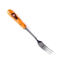 2Pcs Cartoon Dessert Vegetable Fruit Forks Stainless Steel Cutlery Ceramic Handle