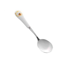 3Pc Cartoon Cute Cat Fork Stainless Steel Long Handle Stirring Spoon Ceramic Handle