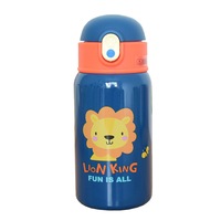 400ml Kids Thermos Mug With Straw Stainless Steel Dinosaur Vacuum Flasks Children Cute Thermal Water Bottle Tumbler Thermocup