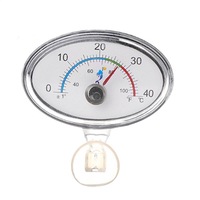 4Pcs Elliptical Point'Er Thermometer High-Precision Aquarium Thermograph Real-Time Display Easy-To-Read