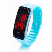 5 Pcs Led Digital Display Bracelet Children'S Students Silica Gel Sports Watch