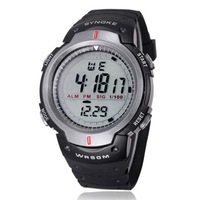 61576 Life Waterproof LED Sports Watch for Men(Gray)