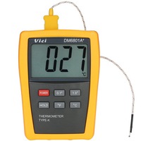 Dm6801A+ Mini Lcd Digital Thermometer Temperature Meter Tester With K-Type Thermocouple