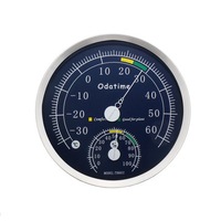 Household Weather Station Centigrade Analog Digital Thermometer Hygrometer Stainless Steel Temperature Humidity Monitoring Meter