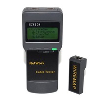 Sc8108 Multifunction Digital Lcd Wireless Pc Data Network Cat5 Rj45 Lan Phone Detector Meter Length Cable Tester