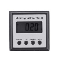 Stainless Steel 360 Degree Mini Digital Protractor Inclinometer Electronic Level Box Magnetic Base Measuring Tools