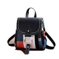 Women Fashion Elegant Leisure High Capacity Multi-Color Backpack Shoulder Bag Black