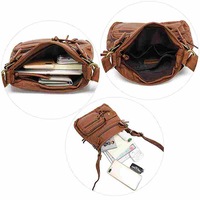 Women Multi-Pocket Casual Pu Leather Crossbody Bag
