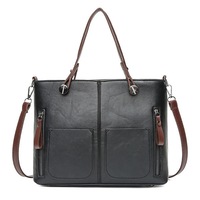 Women Vintage Pu Leather Minimalist Fashion Handbag Shoulder Crossbody Bag