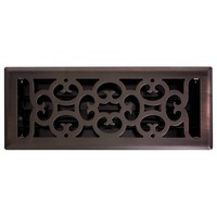 Pressed Steel Vent Style:3 with Damper, Rubbed Bronze 1 Piece