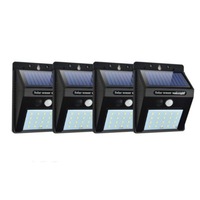4Pcs Solar LED Motion Sensor Outdoor Security Lights